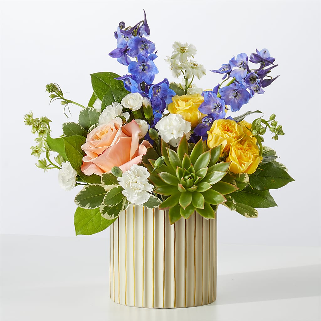 Cobalt Reverie Bouquet – MEME'S FRANKLIN FLOWER SHOP, Franklin LA