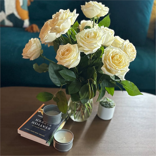 Long Stem Yellow Rose Bouquet – MEME'S FRANKLIN FLOWER SHOP, Franklin LA