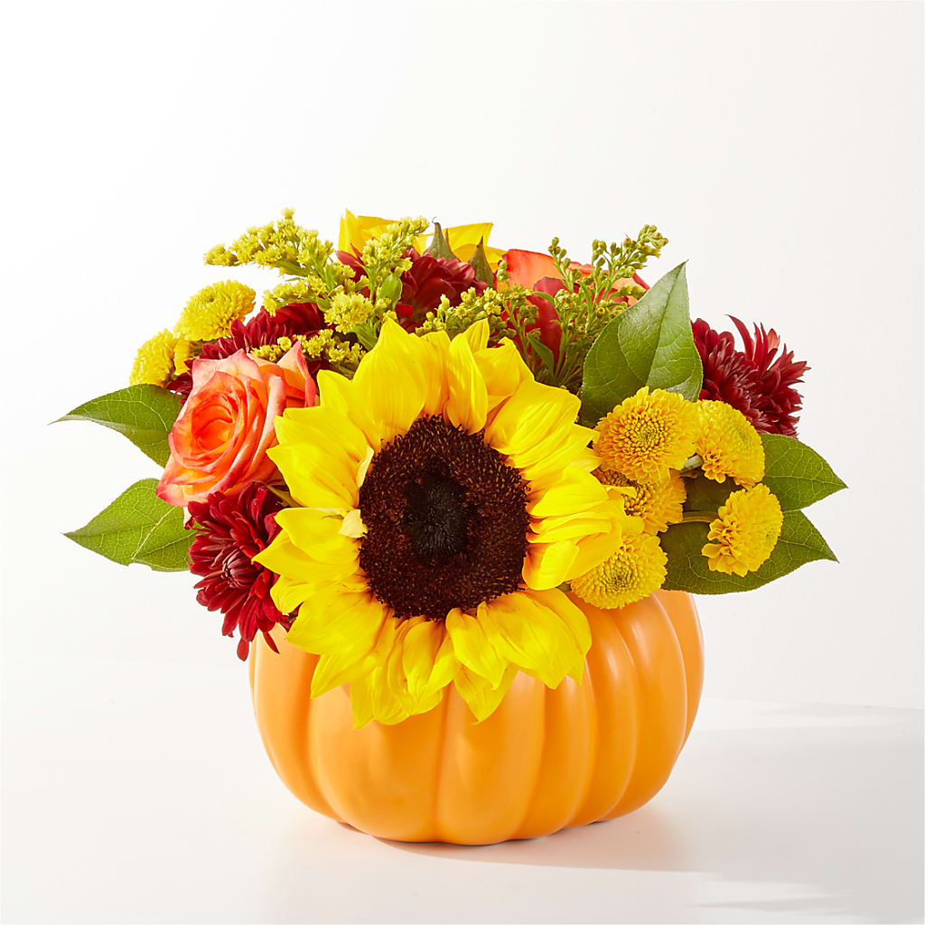 Golden Gourd Pumpkin Bouquet – MEME'S FRANKLIN FLOWER SHOP, Franklin LA