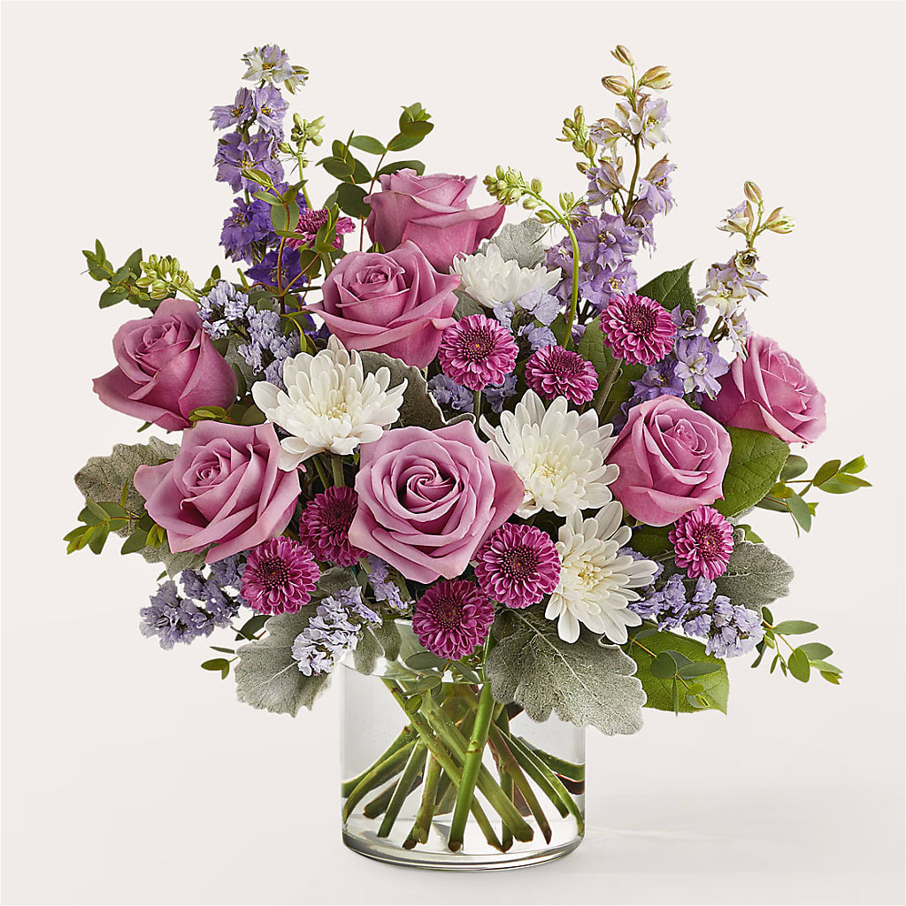 Violet Frost Bouquet – MEME'S FRANKLIN FLOWER SHOP, Franklin LA