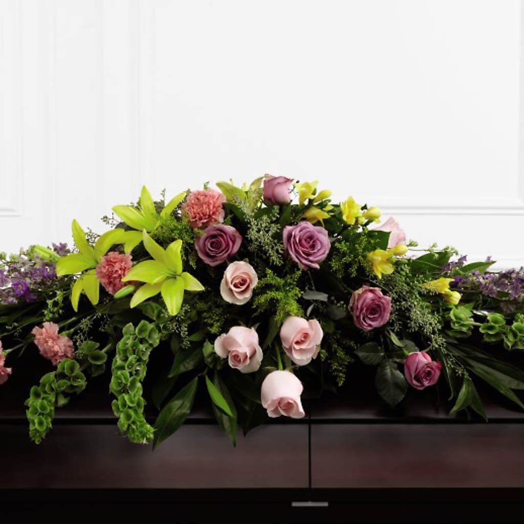 Forever Beloved Casket Spray – MEME'S FRANKLIN FLOWER SHOP, Franklin LA