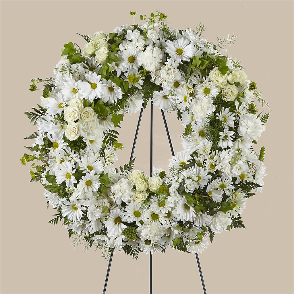 Faithful Wishes Wreath – MEME'S FRANKLIN FLOWER SHOP, Franklin LA