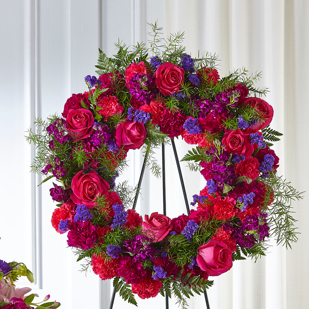 Calming Colors Wreath – MEME'S FRANKLIN FLOWER SHOP, Franklin LA