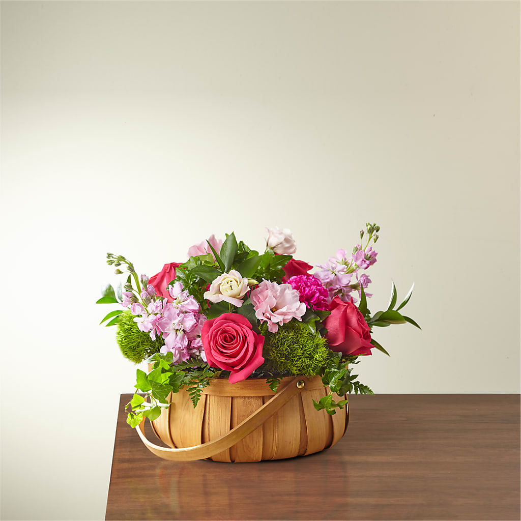 Radiance in Bloom Basket – MEME'S FRANKLIN FLOWER SHOP, Franklin LA