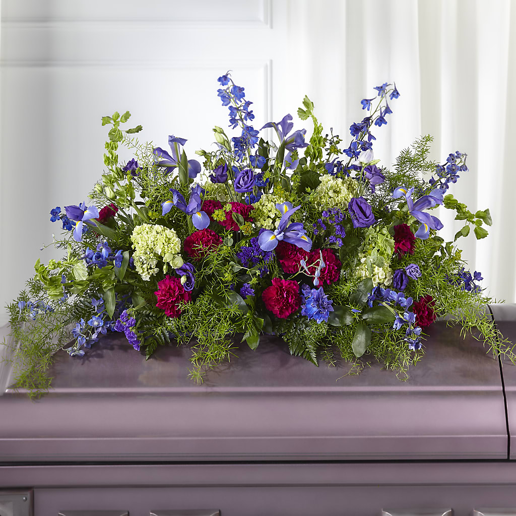 Always Treasured Casket Spray – MEME'S FRANKLIN FLOWER SHOP, Franklin LA