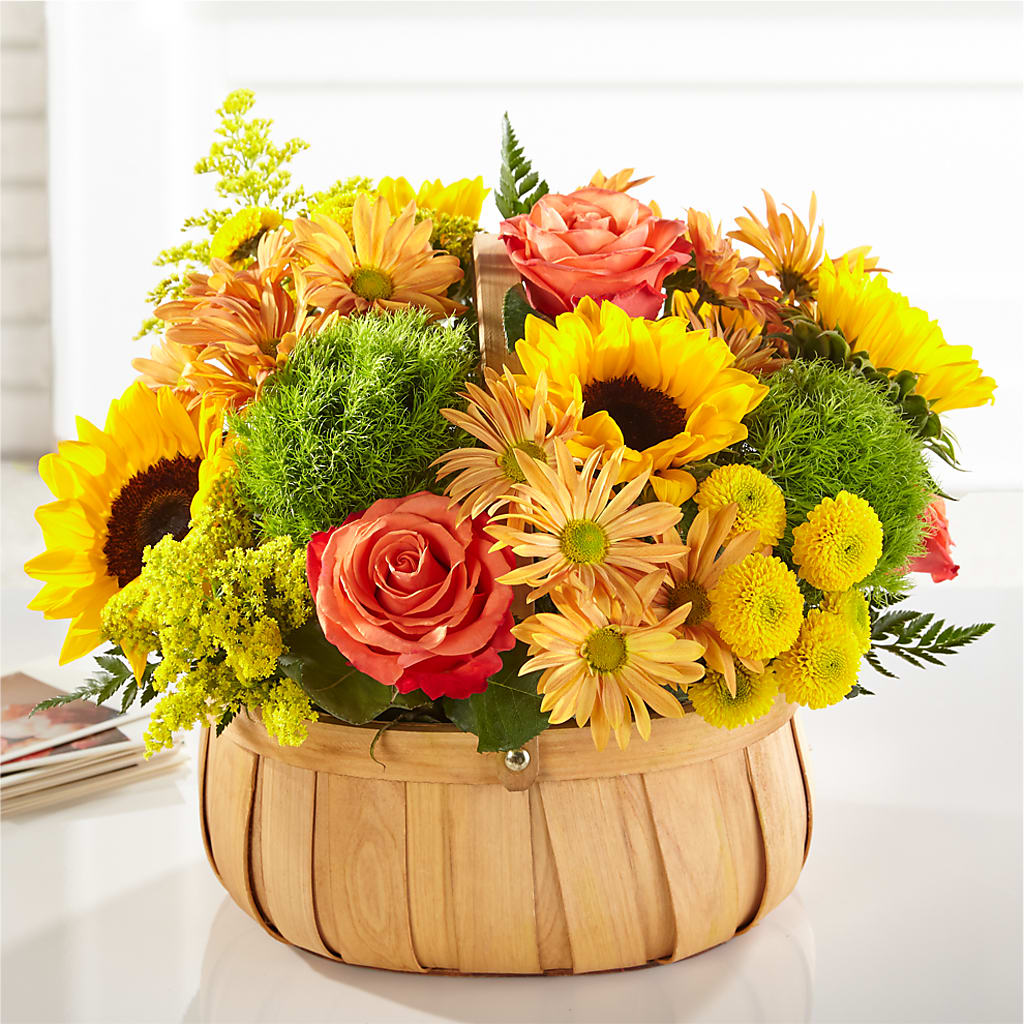 Harvest Sunflower Basket – MEME'S FRANKLIN FLOWER SHOP, Franklin LA