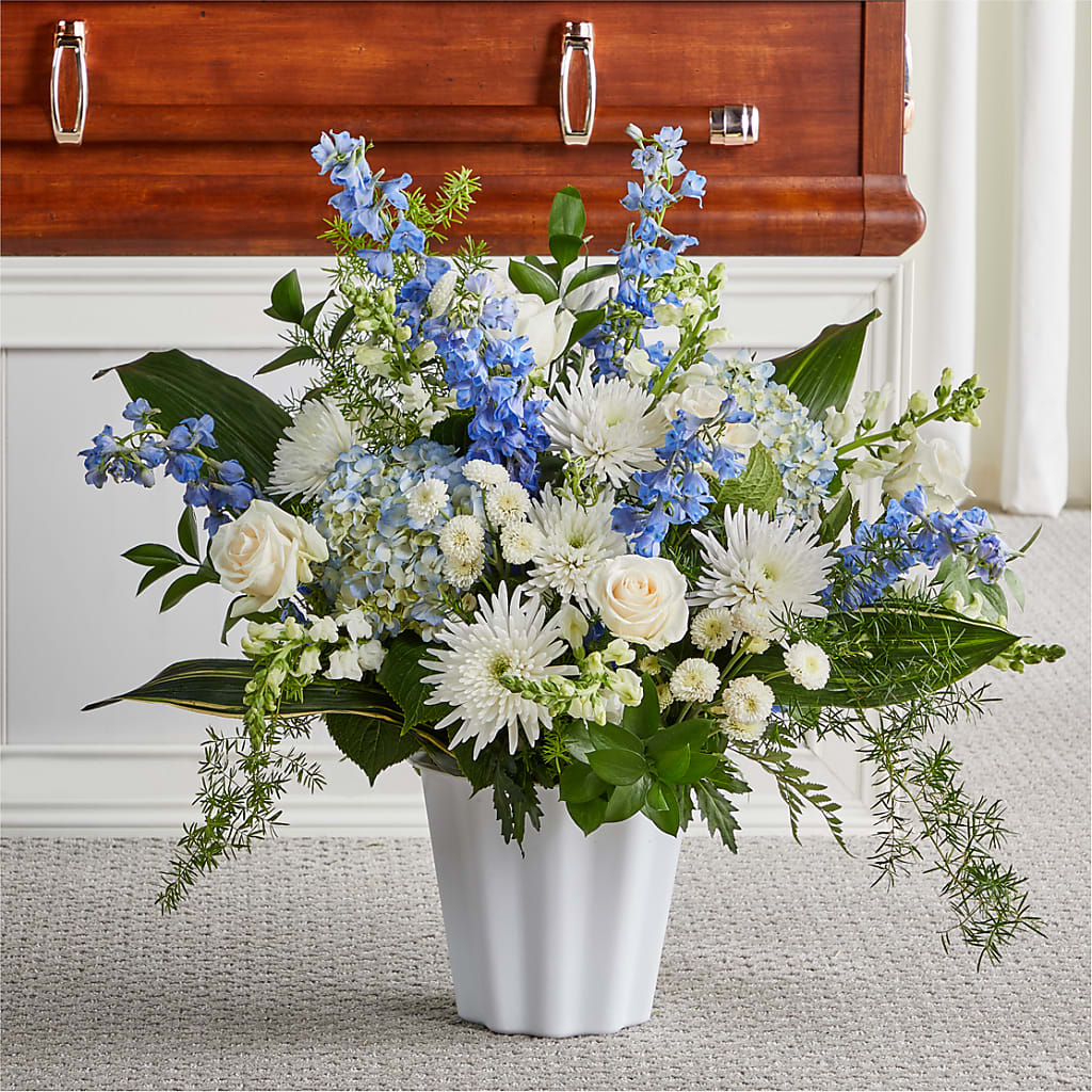Everlasting Memories Floor Basket – MEME'S FRANKLIN FLOWER SHOP, Franklin LA