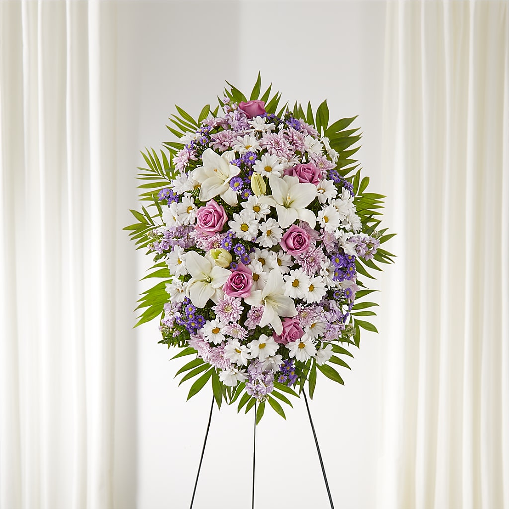 Surrounded by Love Standing Spray – MEME'S FRANKLIN FLOWER SHOP, Franklin LA