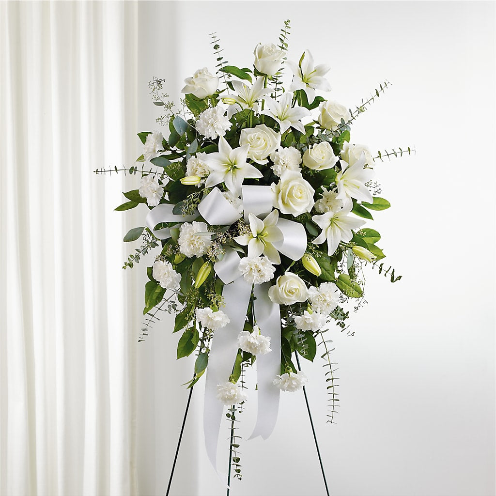 With Care Standing Spray – MEME'S FRANKLIN FLOWER SHOP, Franklin LA