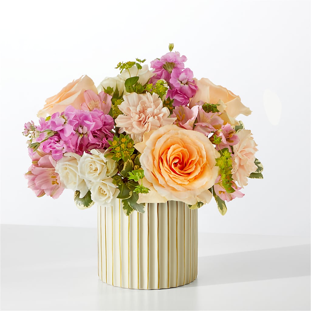 Paradise Bouquet with Ivory Vase – MEME'S FRANKLIN FLOWER SHOP, Franklin LA
