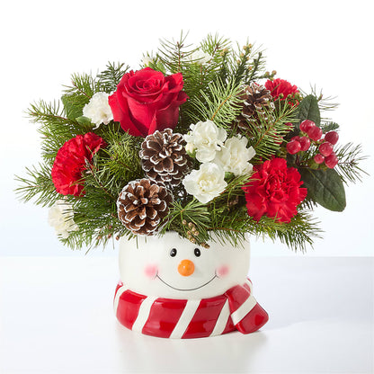 Jolly Snowman Bouquet – MEME'S FRANKLIN FLOWER SHOP, Franklin LA