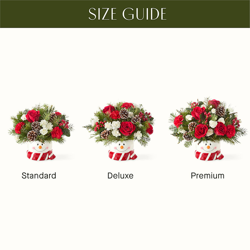 Jolly Snowman Bouquet – MEME'S FRANKLIN FLOWER SHOP, Franklin LA
