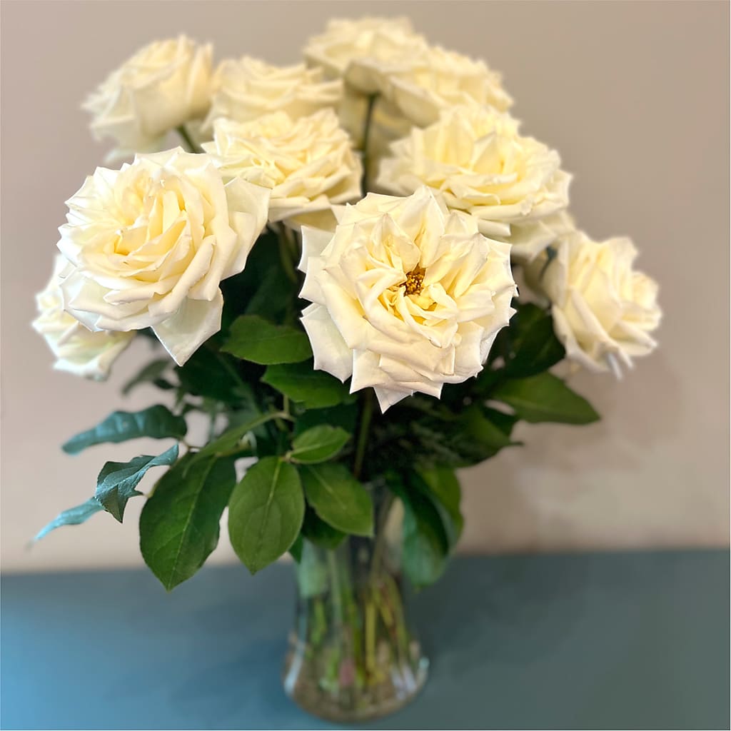 Long Stem Yellow Rose Bouquet – MEME'S FRANKLIN FLOWER SHOP, Franklin LA