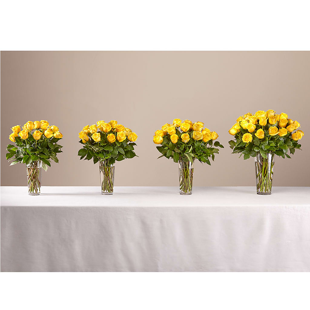 Long Stem Yellow Rose Bouquet – MEME'S FRANKLIN FLOWER SHOP, Franklin LA