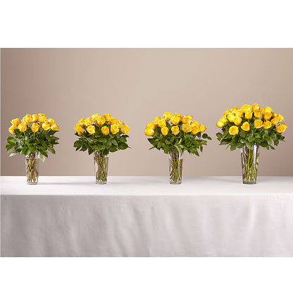 Long Stem Yellow Rose Bouquet – MEME'S FRANKLIN FLOWER SHOP, Franklin LA