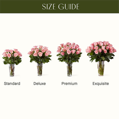 Long Stem Pink Rose Bouquet – MEME'S FRANKLIN FLOWER SHOP, Franklin LA