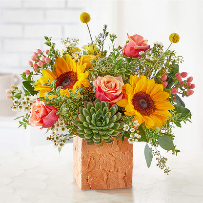 Sunflower Season Bouquet – MEME'S FRANKLIN FLOWER SHOP, Franklin LA