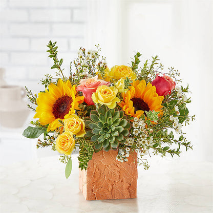 Sunflower Season Bouquet – MEME'S FRANKLIN FLOWER SHOP, Franklin LA