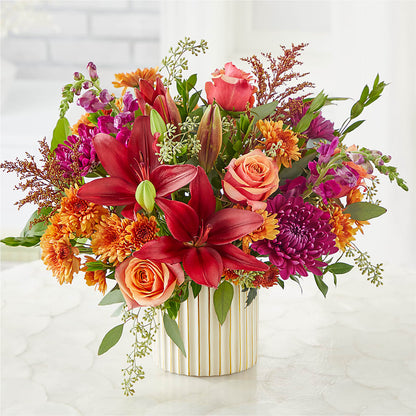 Burgundy Landscape Bouquet – MEME'S FRANKLIN FLOWER SHOP, Franklin LA