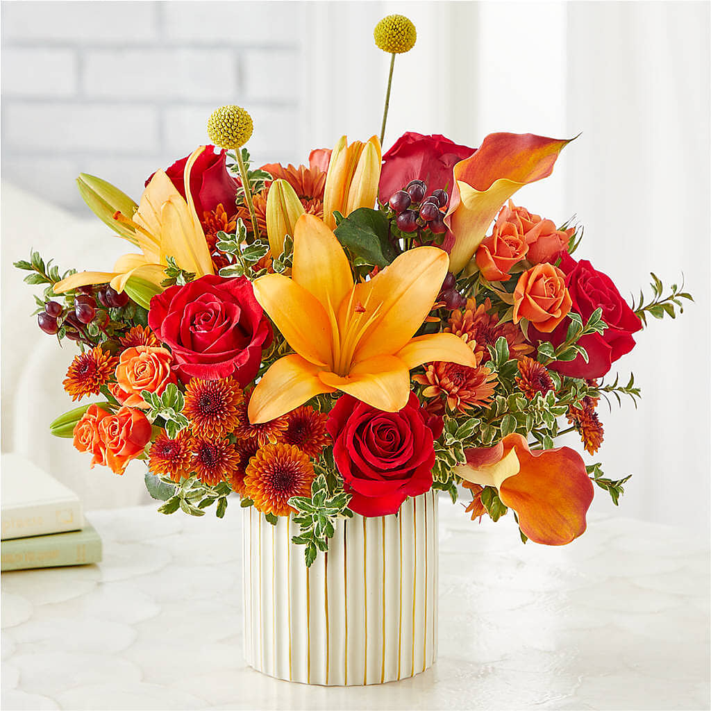 Scarlet Skies Bouquet – MEME'S FRANKLIN FLOWER SHOP, Franklin LA