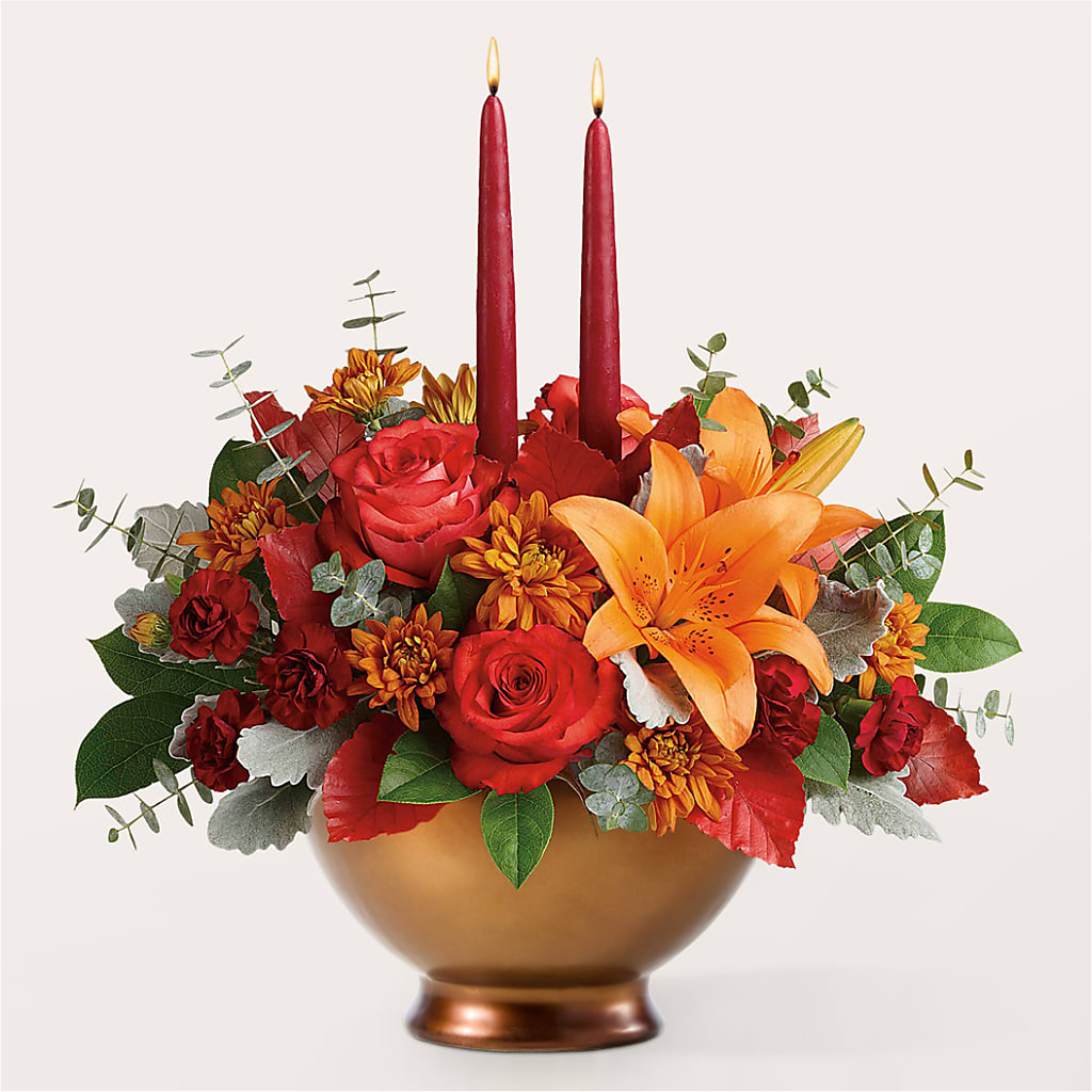 Fruits of Fall Centerpiece – MEME'S FRANKLIN FLOWER SHOP, Franklin LA