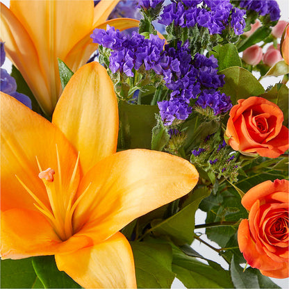 Radiant Citrus Bouquet – MEME'S FRANKLIN FLOWER SHOP, Franklin LA