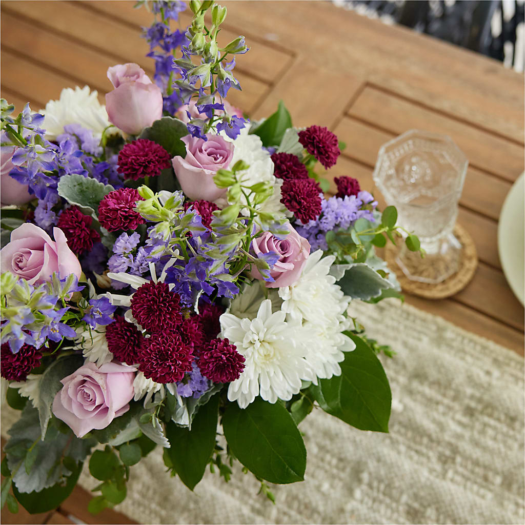 Violet Frost Bouquet – MEME'S FRANKLIN FLOWER SHOP, Franklin LA