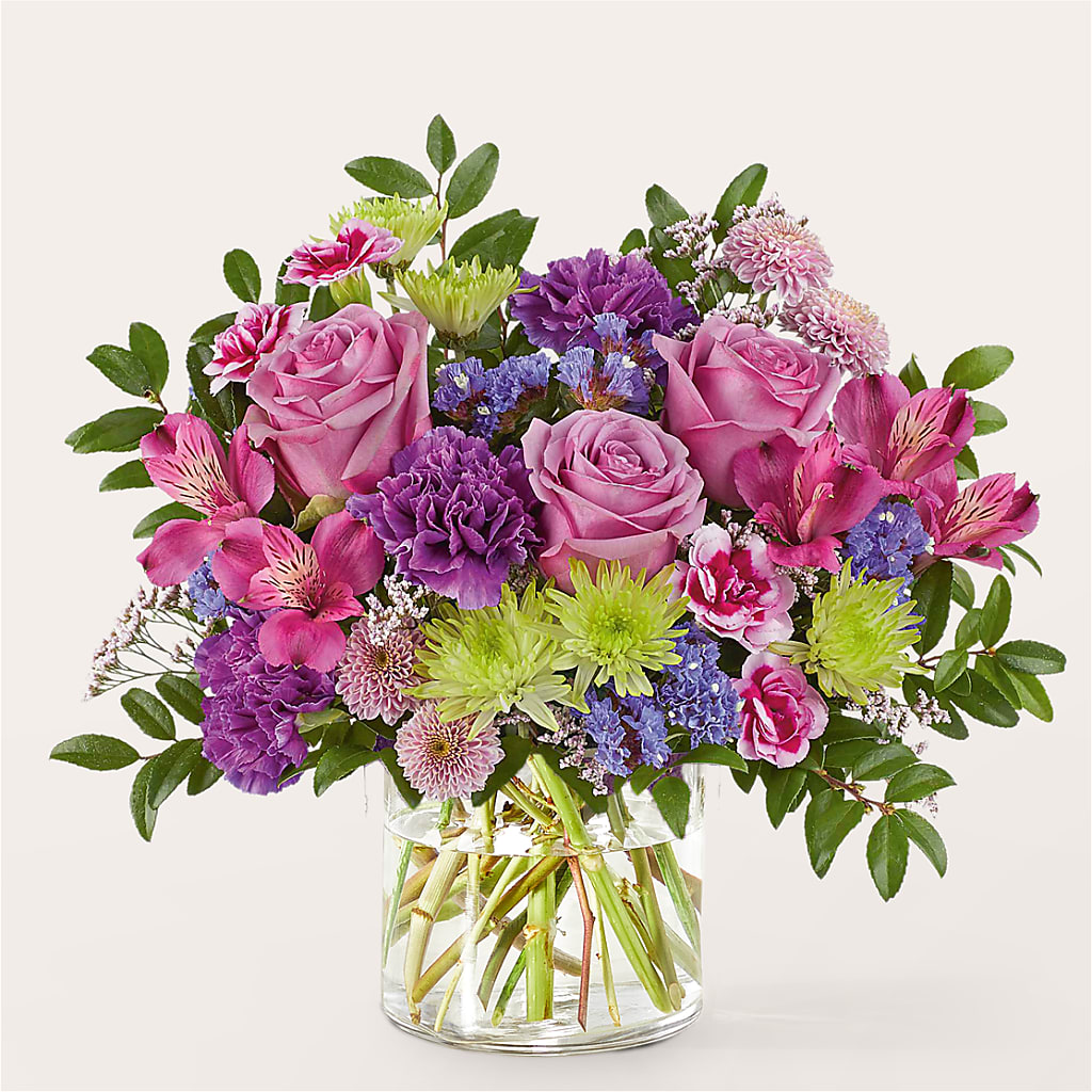 Glass Half Full Bouquet – MEME'S FRANKLIN FLOWER SHOP, Franklin LA