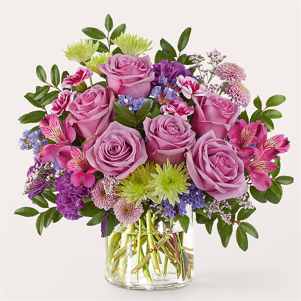 Glass Half Full Bouquet – MEME'S FRANKLIN FLOWER SHOP, Franklin LA