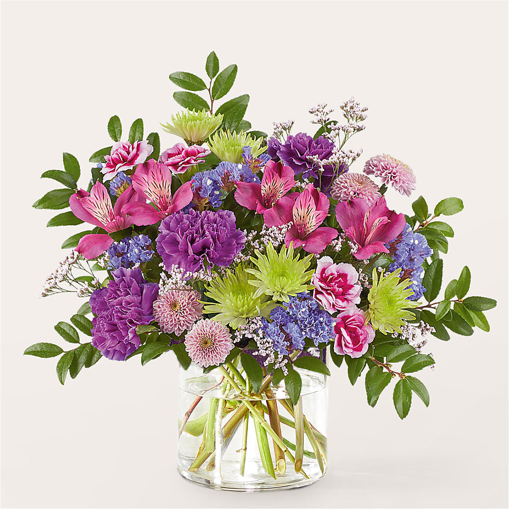 Glass Half Full Bouquet – MEME'S FRANKLIN FLOWER SHOP, Franklin LA