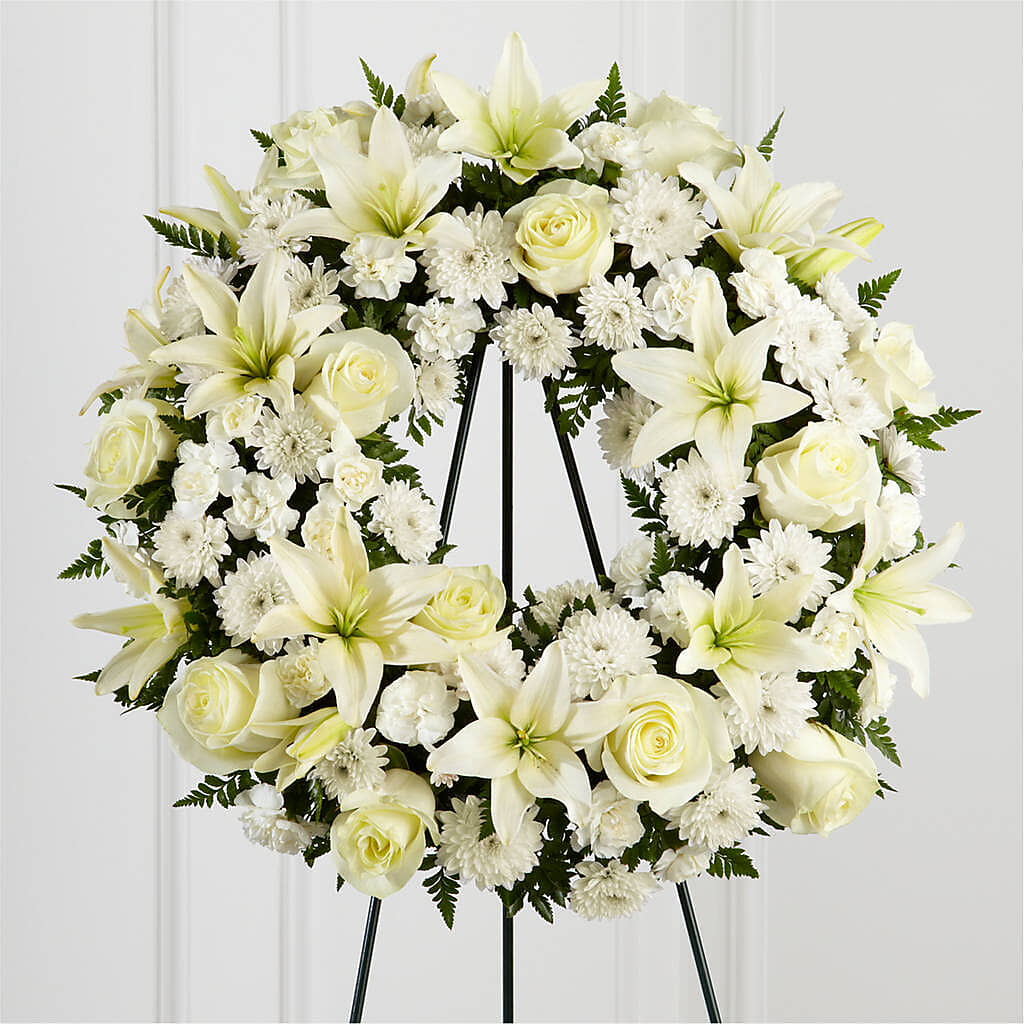 Treasured Tribute Wreath – MEME'S FRANKLIN FLOWER SHOP, Franklin LA