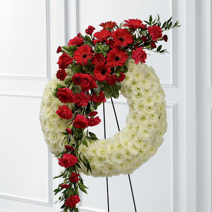 Graceful Tribute Wreath – MEME'S FRANKLIN FLOWER SHOP, Franklin LA