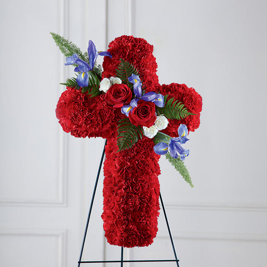 Faithful Hero Floral Cross – MEME'S FRANKLIN FLOWER SHOP, Franklin LA