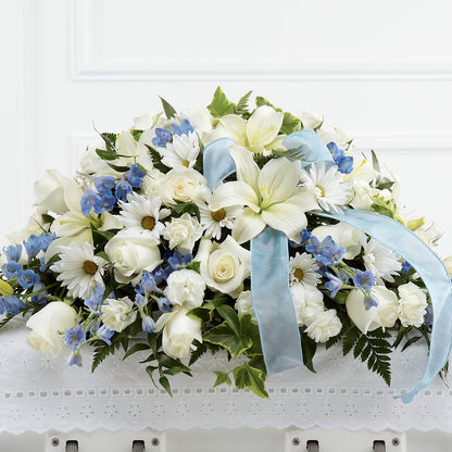 Tender Treasure Casket Spray – MEME'S FRANKLIN FLOWER SHOP, Franklin LA