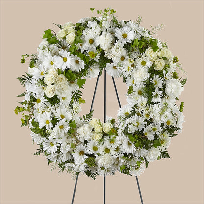 Faithful Wishes Wreath – MEME'S FRANKLIN FLOWER SHOP, Franklin LA