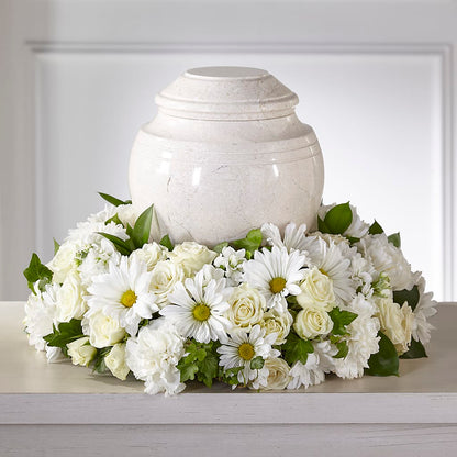 Ivory Gardens Cremation Adornment – MEME'S FRANKLIN FLOWER SHOP, Franklin LA
