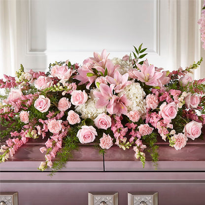 Life & Remembrance Casket Spray – MEME'S FRANKLIN FLOWER SHOP, Franklin LA