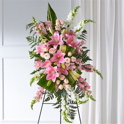 Elegant Embrace Standing Spray – MEME'S FRANKLIN FLOWER SHOP, Franklin LA