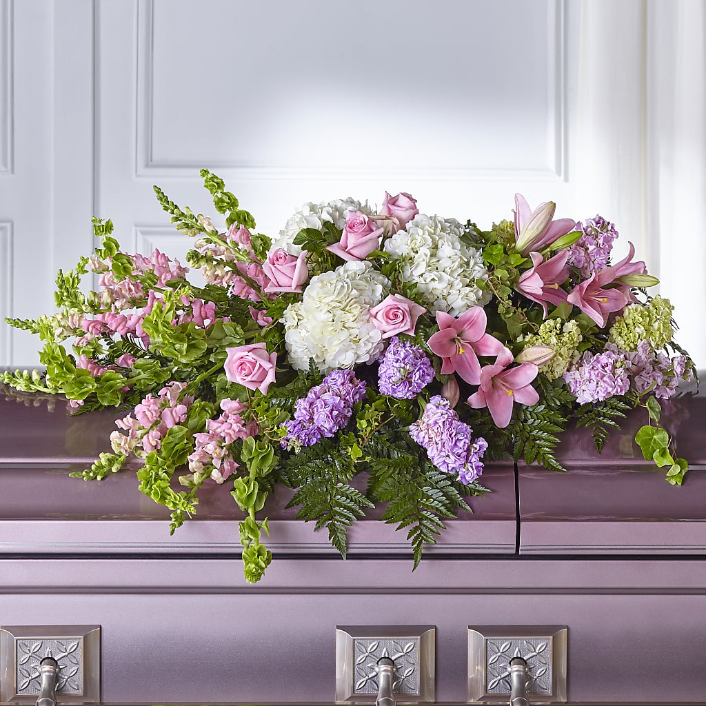 Life's Gratitude Casket Spray – MEME'S FRANKLIN FLOWER SHOP, Franklin LA
