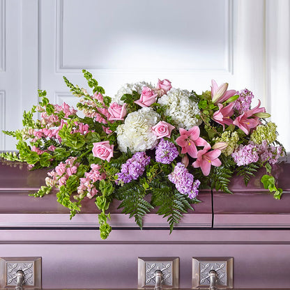 Life's Gratitude Casket Spray – MEME'S FRANKLIN FLOWER SHOP, Franklin LA