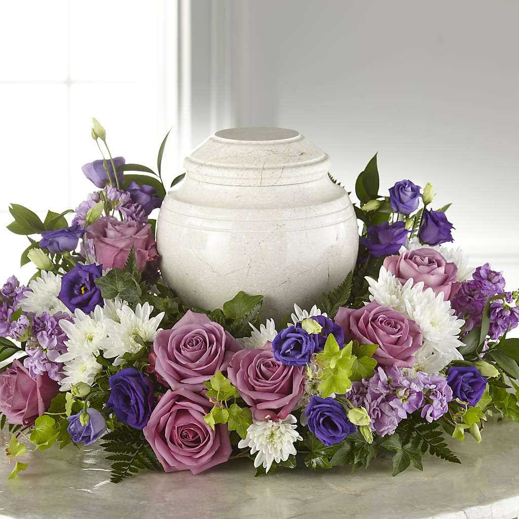 Blooming Sympathy Cremation Adornment – MEME'S FRANKLIN FLOWER SHOP, Franklin LA