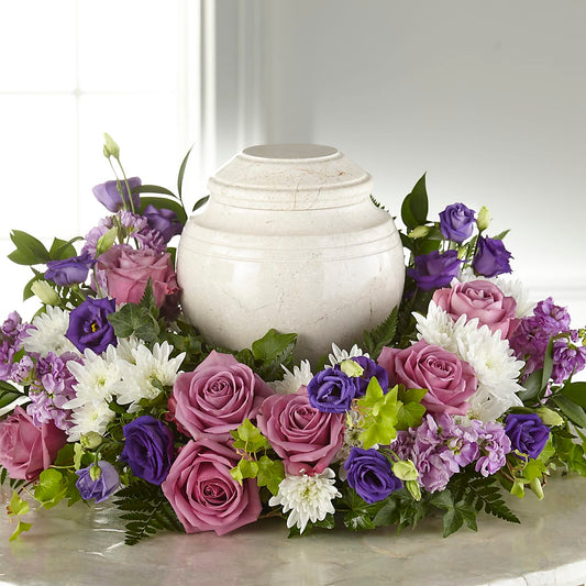 Blooming Sympathy Cremation Adornment – MEME'S FRANKLIN FLOWER SHOP, Franklin LA