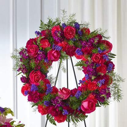 Calming Colors Wreath – MEME'S FRANKLIN FLOWER SHOP, Franklin LA