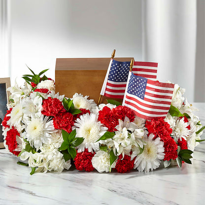 Spirit of Patriotism Cremation Adornment – MEME'S FRANKLIN FLOWER SHOP, Franklin LA