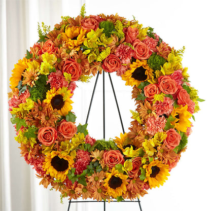 Autumnal Memories Wreath (Standard) – MEME'S FRANKLIN FLOWER SHOP, Franklin LA