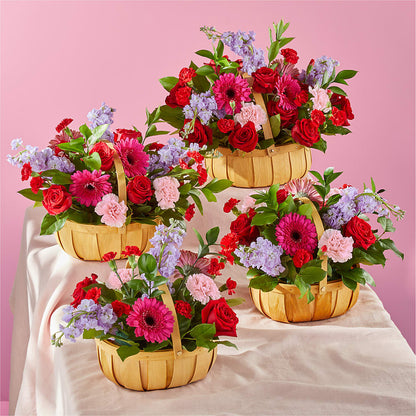 Pink Picnic Basket – MEME'S FRANKLIN FLOWER SHOP, Franklin LA