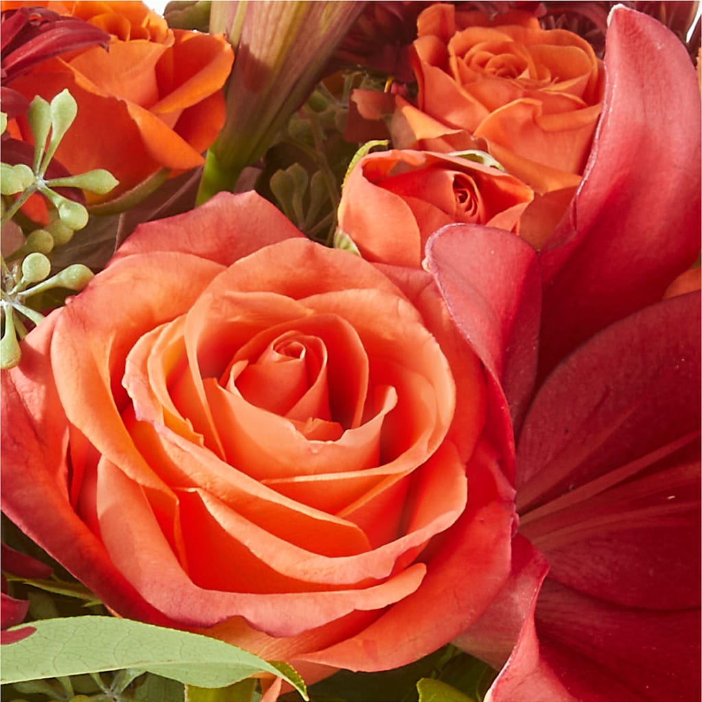 Crimson Leaves Bouquet – MEME'S FRANKLIN FLOWER SHOP, Franklin LA