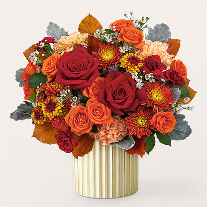Merlot Bouquet with Ivory Vase – MEME'S FRANKLIN FLOWER SHOP, Franklin LA