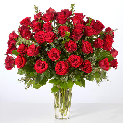 Forever Yours Fifty Stem Red Rose Bouquet – MEME'S FRANKLIN FLOWER SHOP, Franklin LA